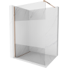 Mexen Kioto Duschwand Walk-in 100 x 200 cm, transparent/matt 8 mm, Roségold - 800-100-101-60-35