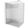 Mexen Kioto Walk-in Shower Screen 100 x 200 cm, Transparent/Frosted 8 mm, Rose Gold - 800-100-101-60-35