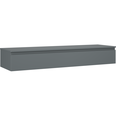 Mexen Orio badkamerkast onder wastafel 160 cm met blad, 1 lade, grafiet mat - 91A10-16023-1-BFC66