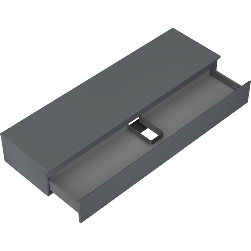 Mexen Orio Kupaonski ormarić ispod umivaonika 160 cm s pločom, 1 ladica, mat grafit - 91A10-16023-1-BFC66