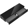 Mexen Orio Badezimmerschrank 160 cm mit Arbeitsplatte, 1 Schublade, schwarz glänzend - 91A10-16023-1-BFC70