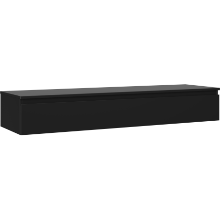 Mexen Orio mobile bagno sottolavabo 160 cm con piano, 1 cassetto, nero opaco - 91A10-16023-1-BFC71