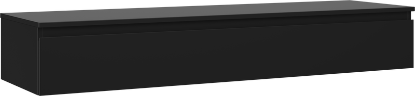 Mexen Orio mobile bagno sottolavabo 160 cm con piano, 1 cassetto, nero opaco - 91A10-16023-1-BFC71