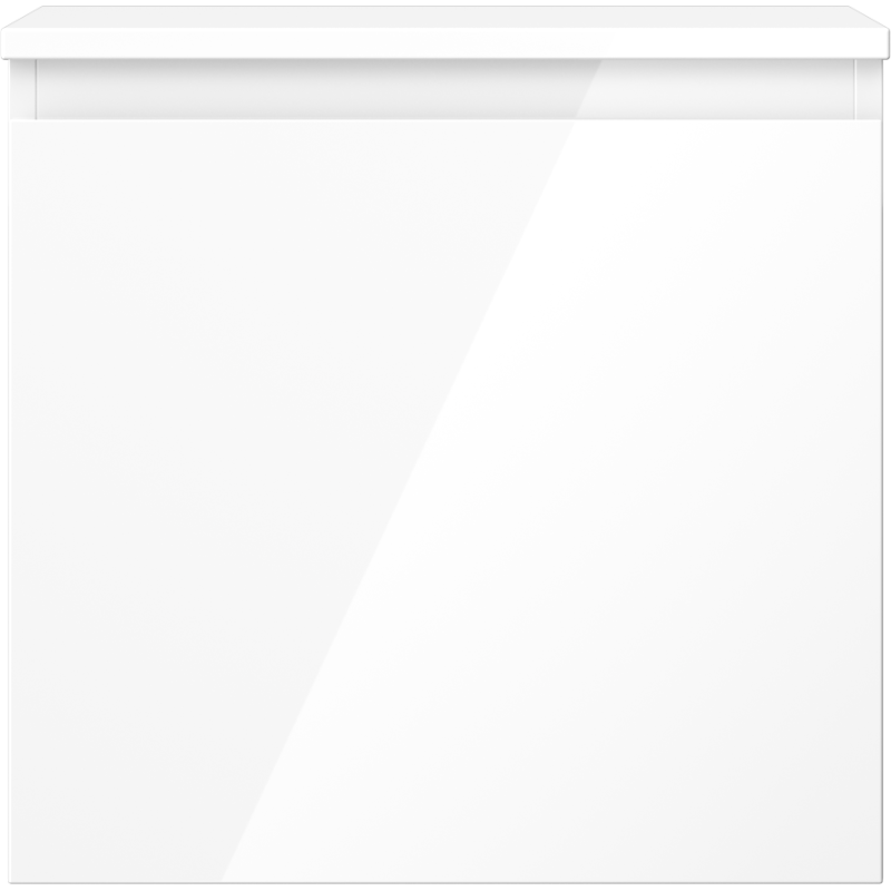 Mexen Orio badkamerkast voor onder de wastafel 50 cm met blad, 1 lade, witte hoogglans - 91A10-05047-1-BFC00