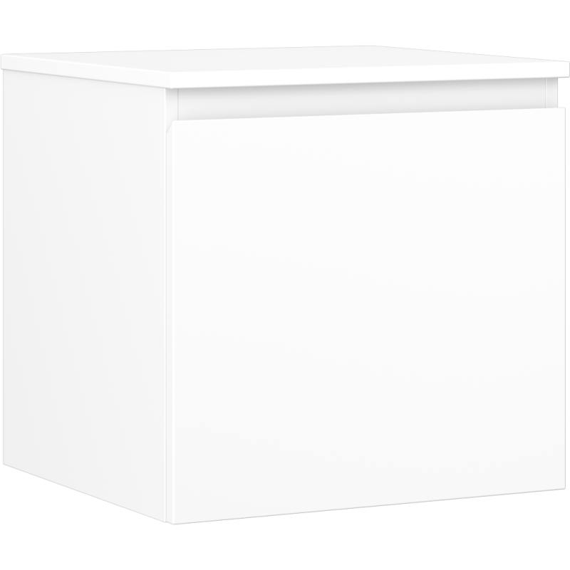 Mexen Orio Badezimmerschrank für Waschtisch 50 cm mit Platte, 1 Schublade, weiß matt - 91A10-05047-1-BFC01