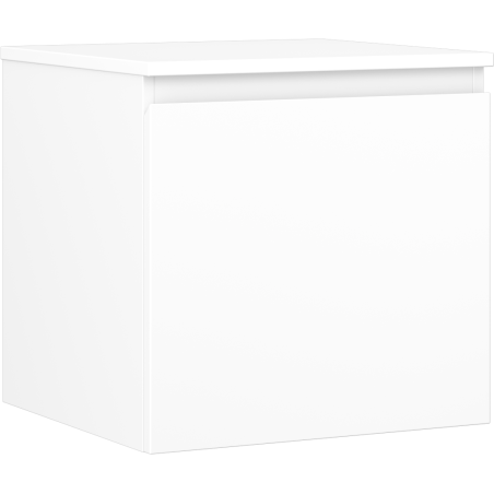 Mexen Orio Badezimmerschrank für Waschtisch 50 cm mit Platte, 1 Schublade, weiß matt - 91A10-05047-1-BFC01