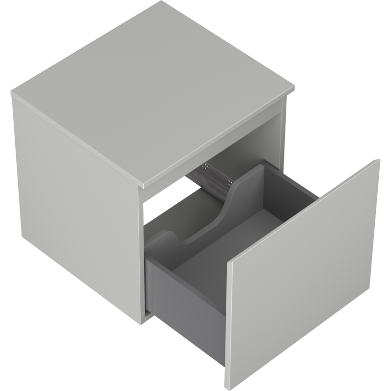 Mexen Orio bathroom cabinet under sink 50 cm with countertop, 1 drawer, matte grey - 91A10-05047-1-BFC62