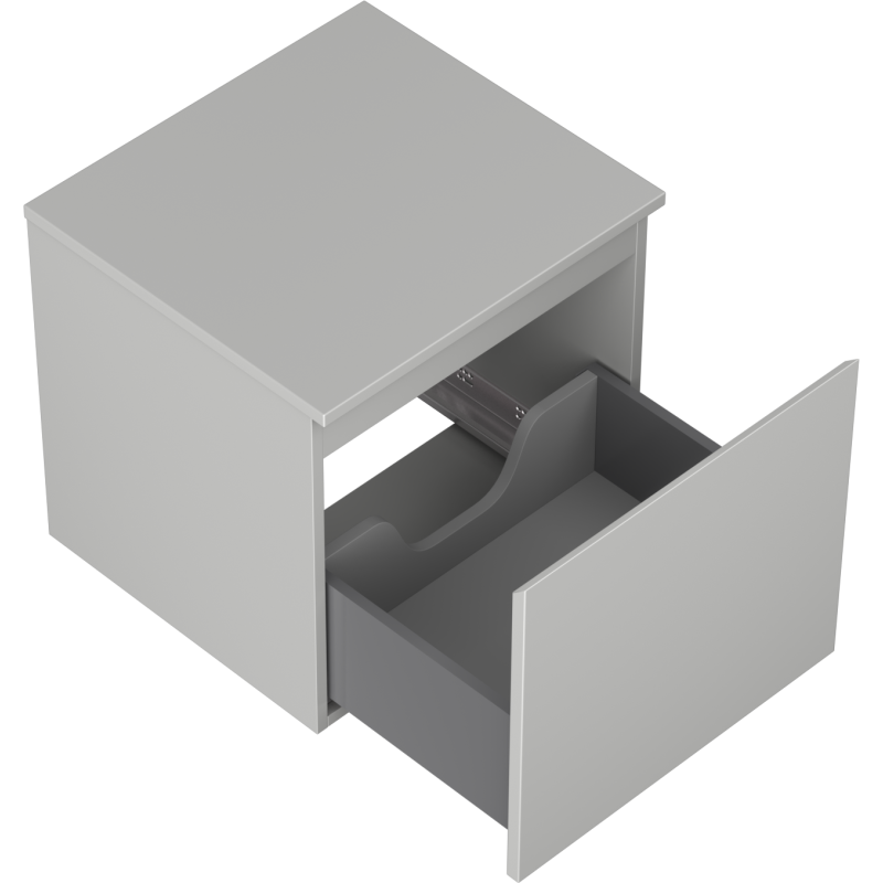 Mexen Orio mueble de baño para lavabo de 50 cm con encimera, 1 cajón, gris mate - 91A10-05047-1-BFC62