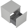 Mexen Orio bathroom cabinet for washbasin 50 cm with countertop, 1 drawer, gray matte - 91A10-05047-1-BFC62