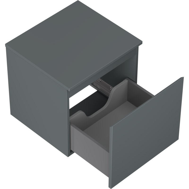 Mexen Orio Buedzëmmer Dësch ënner dem Daach fir 50 cm mat engem Tableau, 1 Schub, Grafit mat - 91A10-05047-1-BFC66