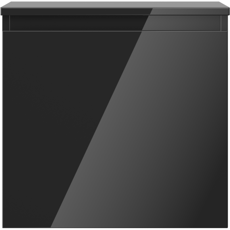 Mexen Orio armario de baño para lavabo 50 cm con encimera, 1 cajón, negro brillo - 91A10-05047-1-BFC70
