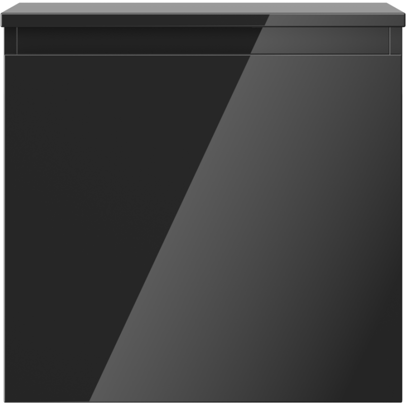 Mexen Orio szafka łazienkowa podumywalkowa 50 cm z blatem, 1 szuflada, czarna połysk - 91A10-05047-1-BFC70