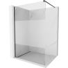 Mexen Kioto Walk-in Shower Wall 80 x 200 cm, Transparent/Frosted 8 mm, Black - 800-080-101-70-35