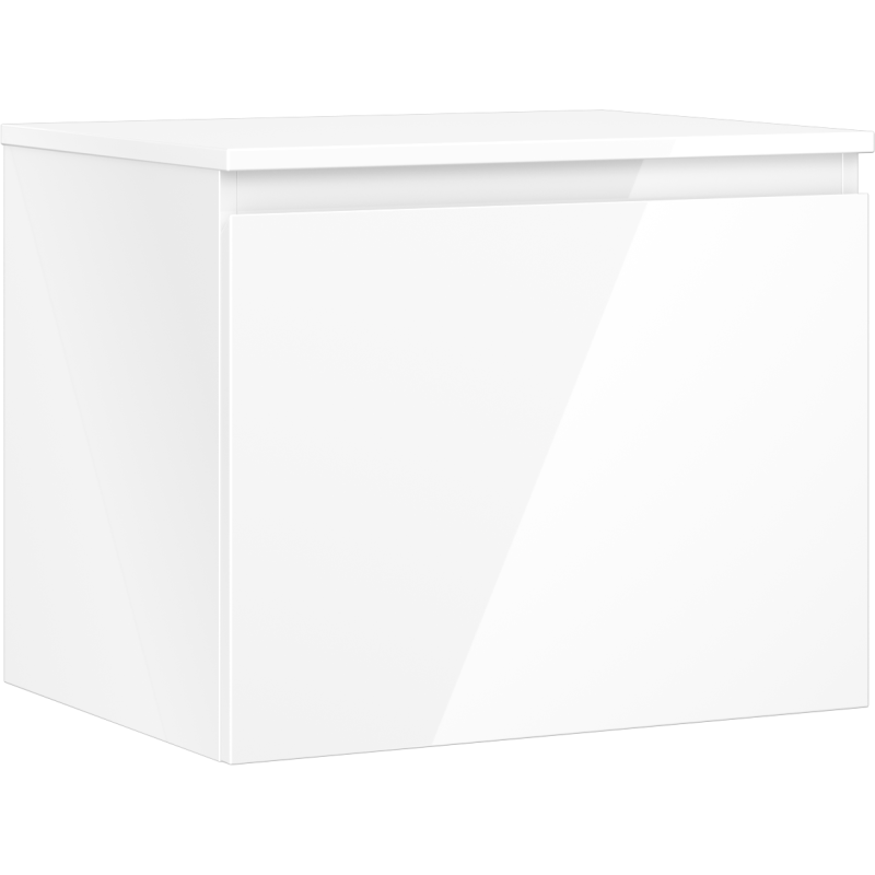 Mexen Orio armário de casa de banho de 60 cm com tampo, 1 gaveta, branco brilhante - 91A10-06047-1-BFC00