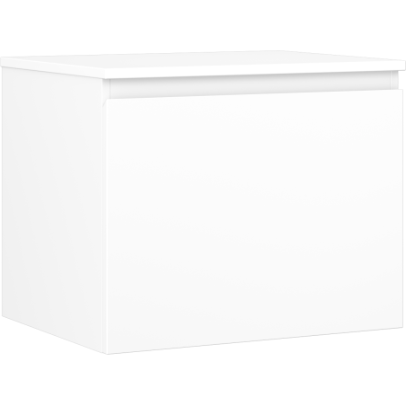 Mexen Orio badkamerkastje onder de wastafel 60 cm met blad, 1 lade, wit mat - 91A10-06047-1-BFC01
