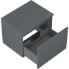 Mexen Orio mueble de baño bajo lavabo de 60 cm con encimera, 1 cajón, grafito mate - 91A10-06047-1-BFC66