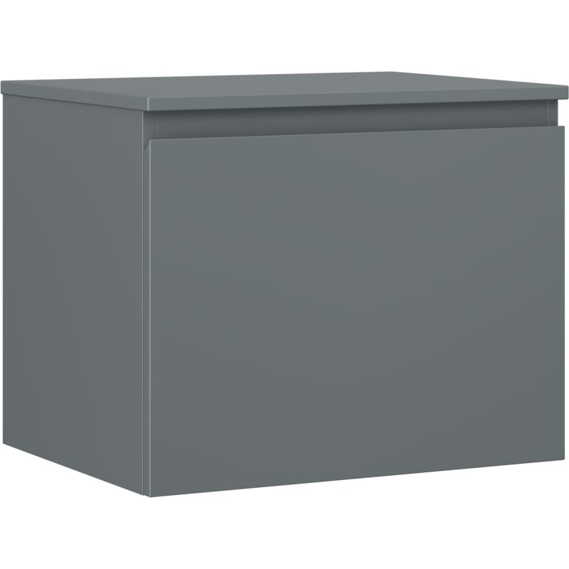 Mexen Orio 60 cm Bathroom Cabinet with Countertop, 1 Drawer, Matte Graphite - 91A10-06047-1-BFC66