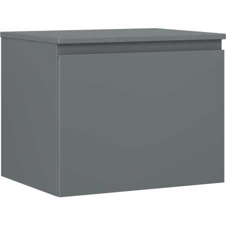 Mexen Orio 60 cm Bathroom Cabinet with Countertop, 1 Drawer, Matte Graphite - 91A10-06047-1-BFC66