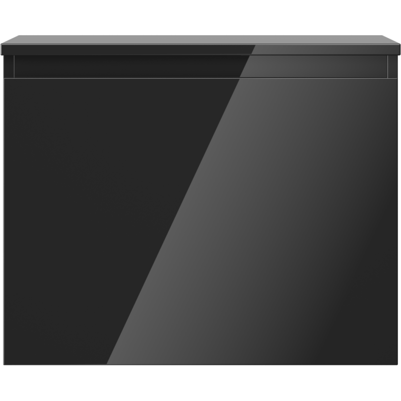 Mexen Orio Badezimmerschrank Unterschrank 60 cm mit Arbeitsplatte, 1 Schublade, Schwarz Hochglanz - 91A10-06047-1-BFC70