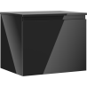 Mexen Orio Badezimmerschrank 60 cm mit Arbeitsplatte, 1 Schublade, schwarz glänzend - 91A10-06047-1-BFC70