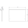 Mexen Orio Badezimmerspiegelschrank 60 cm mit Platte, 1 Schublade, schwarz matt - 91A10-06047-1-BFC71