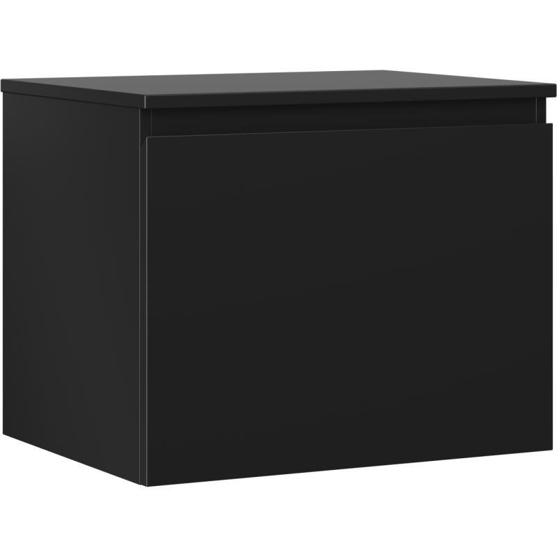 Mexen Orio Badezimmerspiegelschrank 60 cm mit Platte, 1 Schublade, schwarz matt - 91A10-06047-1-BFC71