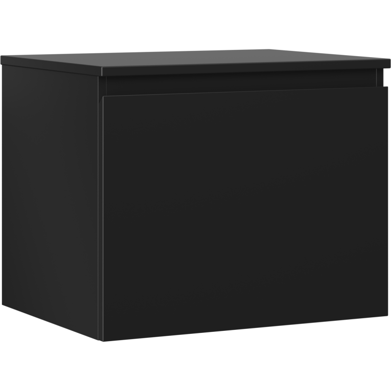 Mexen Orio szafka łazienkowa podumywalkowa 60 cm z blatem, 1 szuflada, czarna mat - 91A10-06047-1-BFC71
