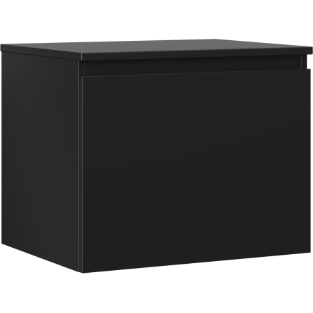 Mexen Orio Badezimmerspiegelschrank 60 cm mit Platte, 1 Schublade, schwarz matt - 91A10-06047-1-BFC71