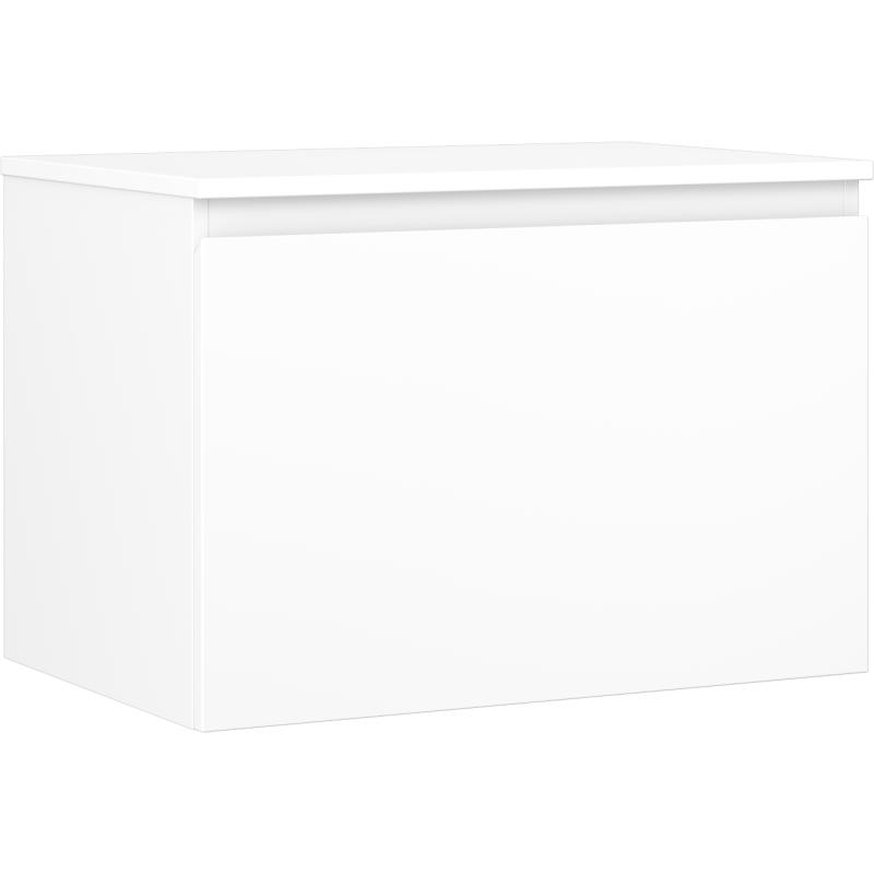 Mexen Orio bathroom cabinet for sink, 70 cm with countertop, 1 drawer, white matt - 91A10-07047-1-BFC01