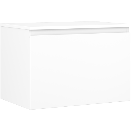 Mexen Orio bathroom cabinet for sink, 70 cm with countertop, 1 drawer, white matt - 91A10-07047-1-BFC01