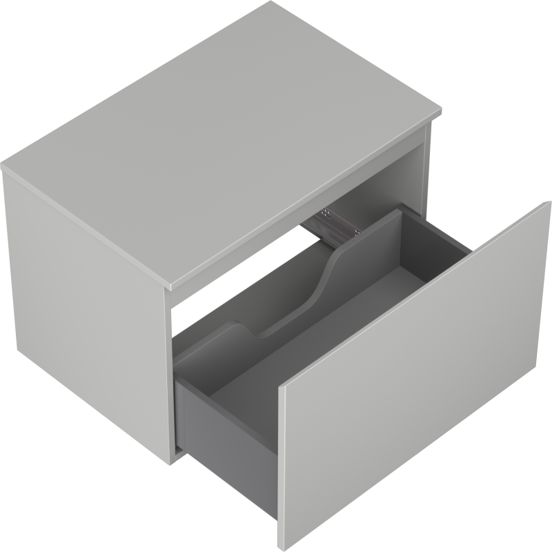 Mexen Orio bathroom cabinet for washbasin 70 cm with countertop, 1 drawer, grey matt - 91A10-07047-1-BFC62