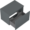Mexen Orio Badezimmerschrank unter Waschbecken 70 cm mit Arbeitsplatte, 1 Schublade, Graphit matt - 91A10-07047-1-BFC66