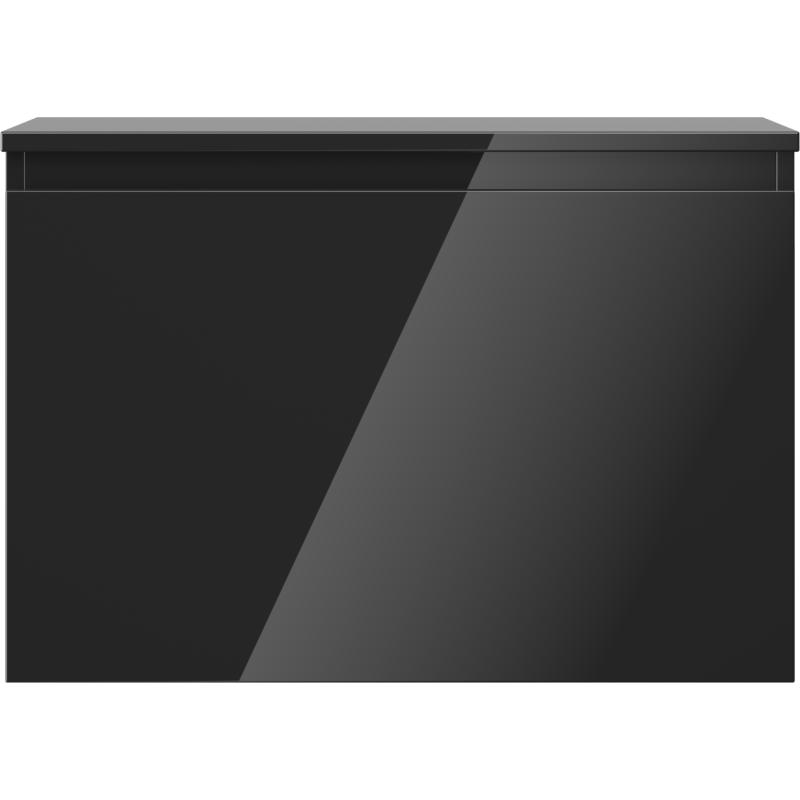 Mexen Orio bathroom cabinet for washbasin 70 cm with countertop, 1 drawer, black gloss - 91A10-07047-1-BFC70