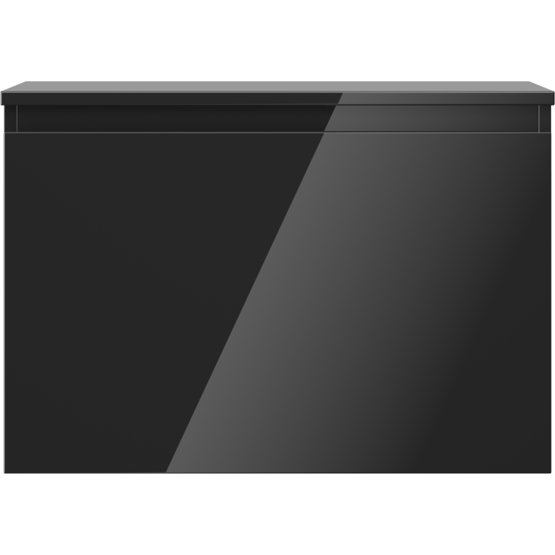 Mexen Orio mobile da bagno sospeso 70 cm con piano, 1 cassetto, nero lucido - 91A10-07047-1-BFC70