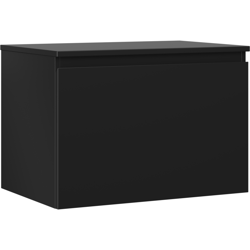 Mexen Orio meuble de salle de bain sous-vasque 70 cm avec plateau, 1 tiroir, noir mat - 91A10-07047-1-BFC71