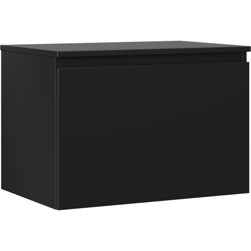 Mexen Orio mueble de baño bajo lavabo 70 cm con encimera, 1 cajón, negro mate - 91A10-07047-1-BFC71