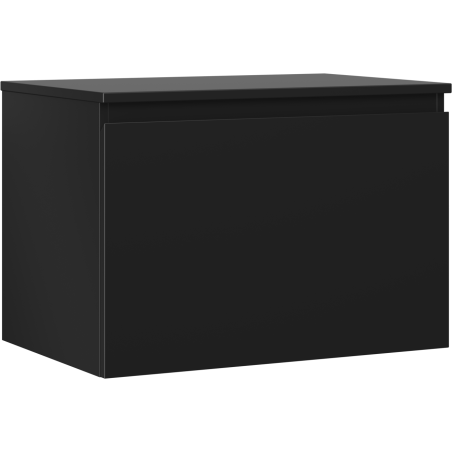 Mexen Orio bathroom cabinet under sink 70 cm with countertop, 1 drawer, black matte - 91A10-07047-1-BFC71
