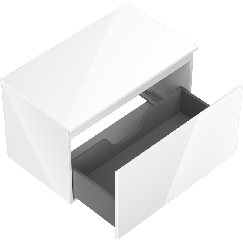 Mexen Orio mobile bagno sottolavabo 80 cm con piano, 1 cassetto, bianco lucido - 91A10-08047-1-BFC00