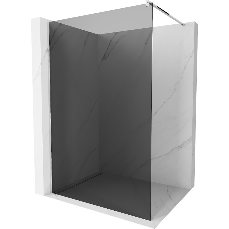 Mexen Kioto Duschwand Walk-in 70 x 200 cm, graphit 8 mm, Chrom - 800-070-101-01-40