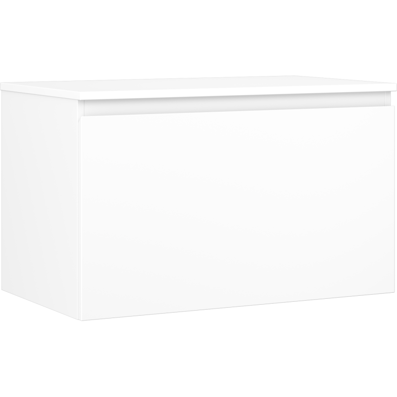 Mexen Orio Badezimmerschrank unter dem Waschbecken 80 cm mit Arbeitsplatte, 1 Schublade, weiß matt - 91A10-08047-1-BFC01