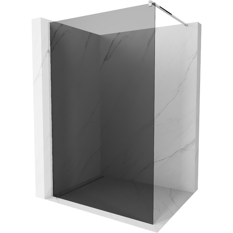 Mexen Kioto paroi de douche Walk-in 80 x 200 cm, graphite 8 mm, chrome - 800-080-101-01-40