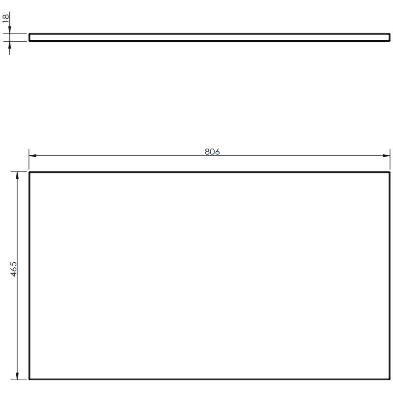 Mexen Orio bathroom cabinet 80 cm with countertop, 1 drawer, matte graphite - 91A10-08047-1-BFC66