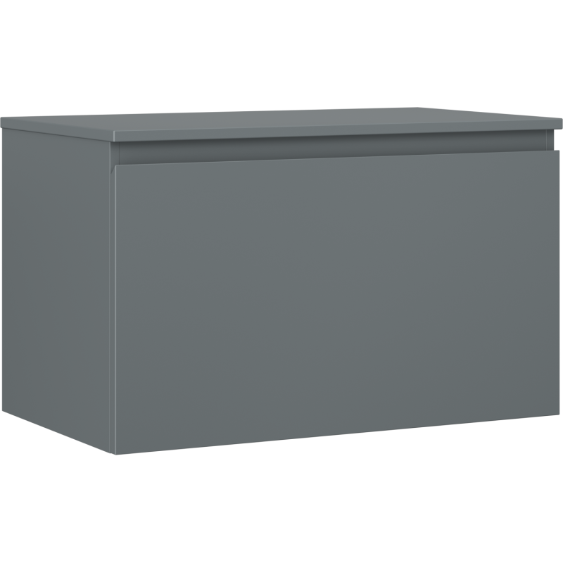 Mexen Orio Badezimmerunterschrank 80 cm mit Arbeitsplatte, 1 Schublade, Graphit matt - 91A10-08047-1-BFC66