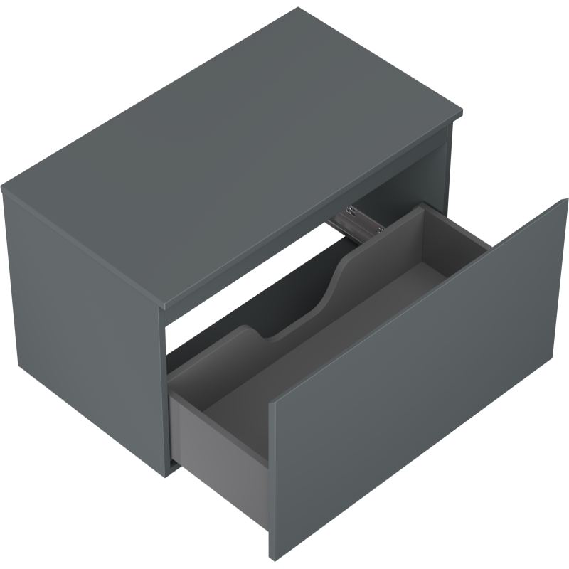 Mexen Orio meuble sous-vasque 80 cm avec plateau, 1 tiroir, graphite mat - 91A10-08047-1-BFC66