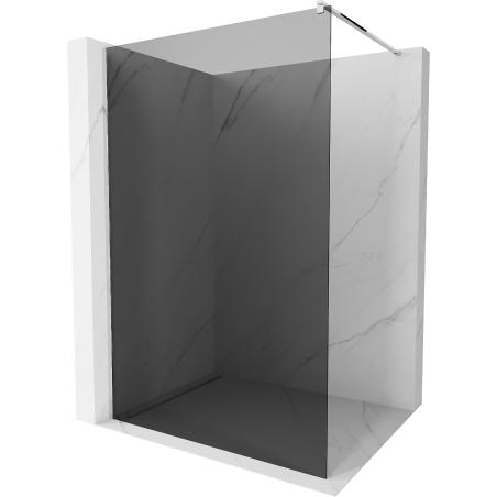 Mexen Kioto Walk-in Shower Wall 90 x 200 cm, Graphite 8 mm, Chrome - 800-090-101-01-40
