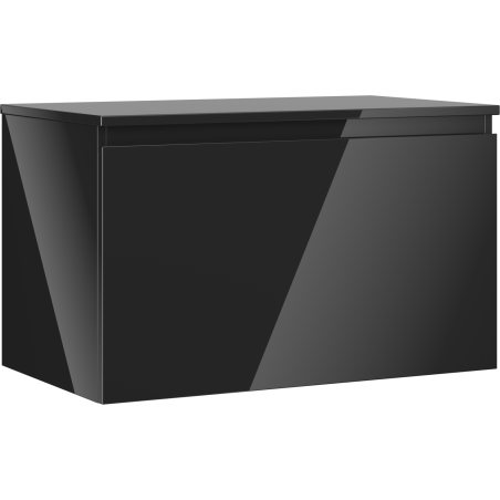 Mexen Orio szafka łazienkowa podumywalkowa 80 cm z blatem, 1 szuflada, czarna połysk - 91A10-08047-1-BFC70