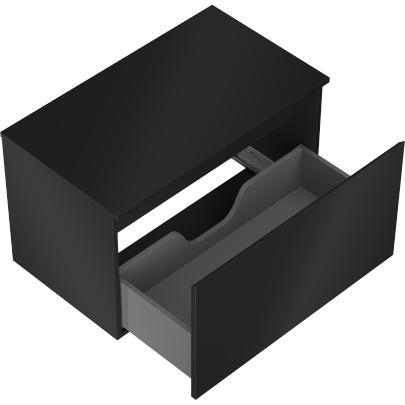 Mexen Orio mobile bagno sotto lavabo 80 cm con piano, 1 cassetto, nero opaco - 91A10-08047-1-BFC71