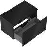 Mexen Orio gabinete de baño debajo del lavabo de 80 cm con encimera, 1 cajón, negro mate - 91A10-08047-1-BFC71
