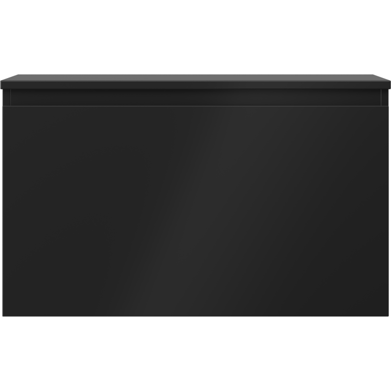 Mexen Orio badkamermeubel onder wastafel 80 cm met blad, 1 lade, zwart mat - 91A10-08047-1-BFC71