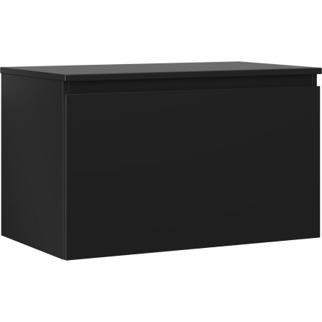 Mexen Orio Badezimmerschrank 80 cm mit Arbeitsplatte, 1 Schublade, schwarz matt - 91A10-08047-1-BFC71